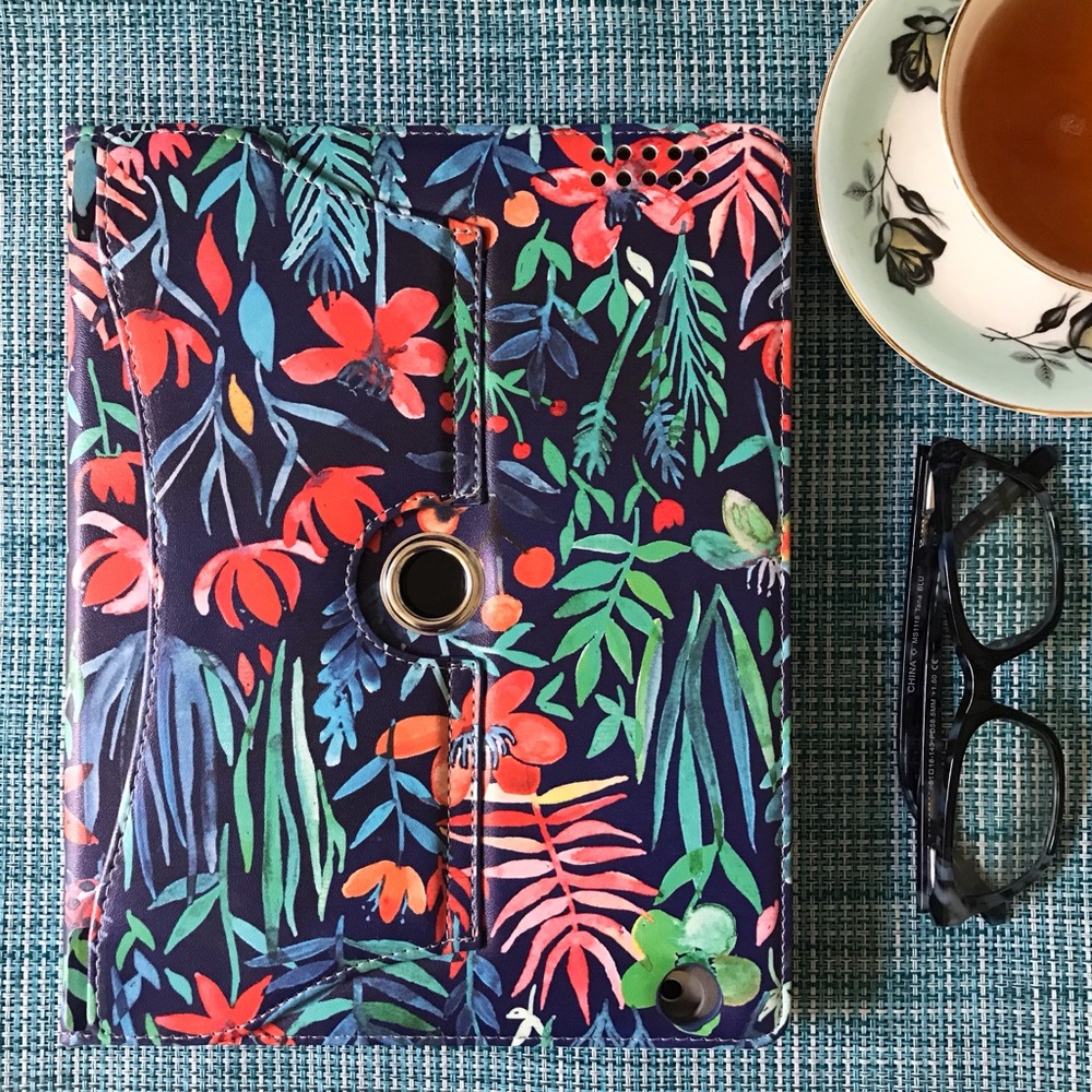 iPad 2/3/4 Multi Angle View Case-Tropical/Blue